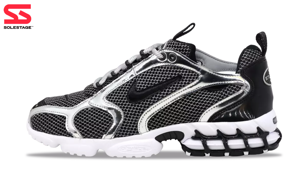 Nike Air Zoom Spiridon Cage 2 x Stussy Platinum 3M (CU1854-001) Men's Size 4-8