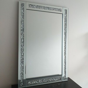 mirror dressing diamond jewel crushed silver 60x loose