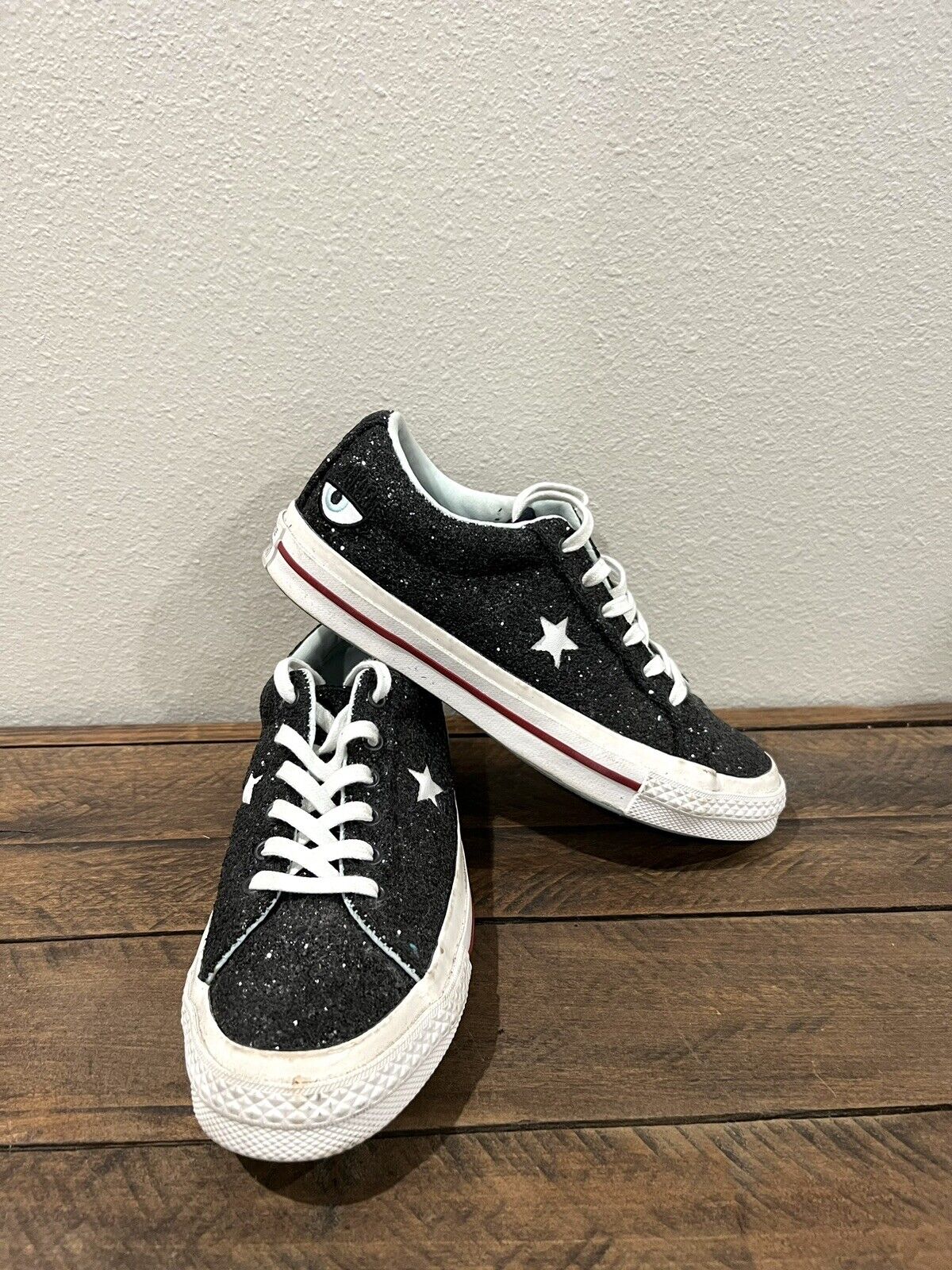 Converse Ferragni One Ox Low Black Glitter Women&#039;s Size | eBay