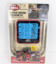 Expert Grill Digital Meat Thermometer 4-Probe Smoking Thermometer 4 in 1