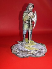 54mm Tin Orc soldier Diorama on Wood Bark Base