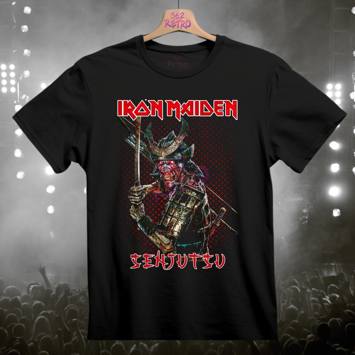 Iron Maiden Senjutsu Graphic Black T-Shirt Eddie Samurai Iron Maiden Senjutsu Graphic Black T-Shirt Eddie Samurai