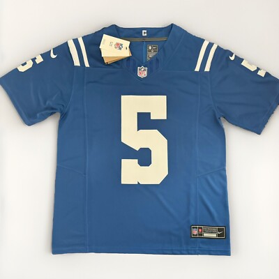 Large Anthony Richardson #5 Vapor FUSE Jersey Blue Elite Quality Colts