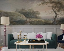 Rural painting retro Wallpaper Victorian styl...