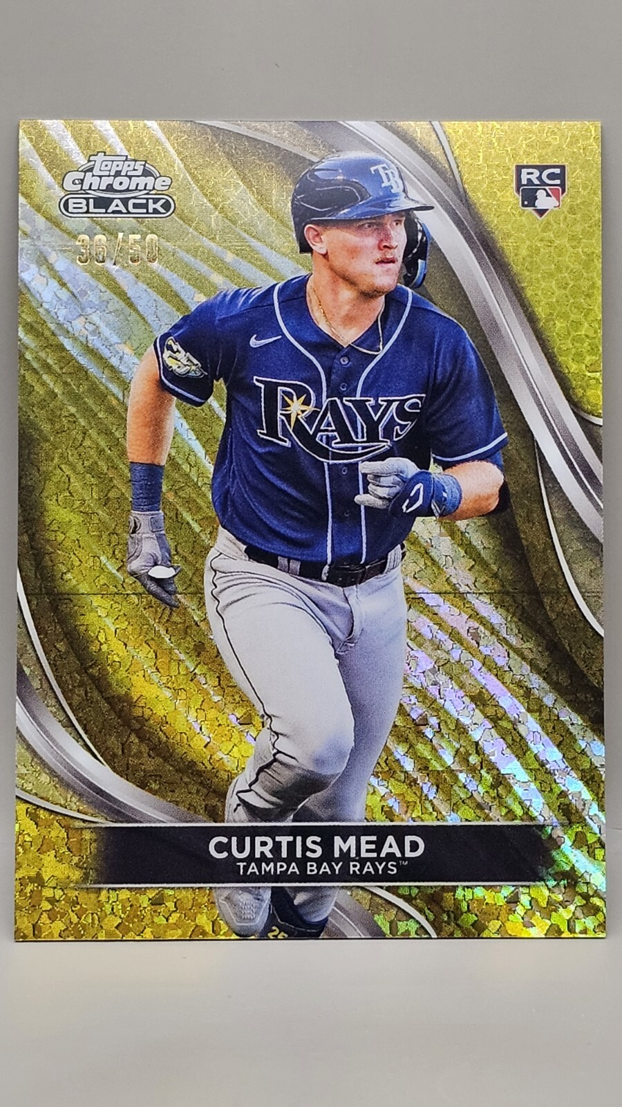 2024 Topps Chrome Black Curtis Mead 36/50 Gold Mini Diamond Refractor #27