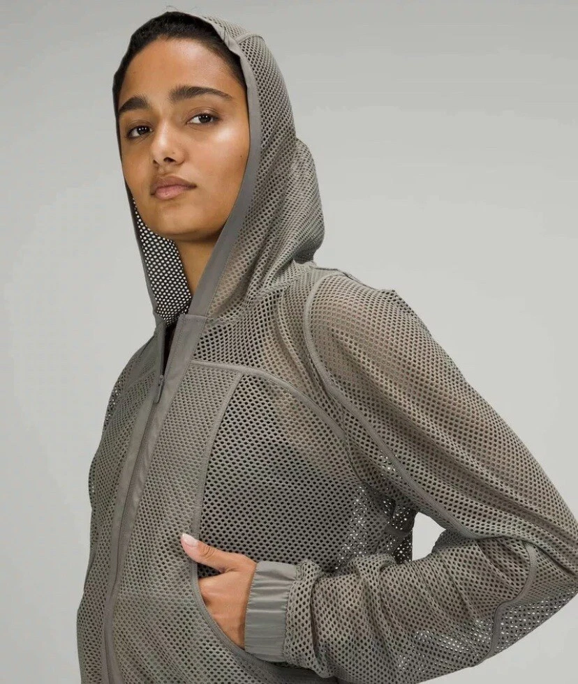 NEW Lululemon Relaxed Fit Mesh Jacket Grey Sage / Size 10 GRSG