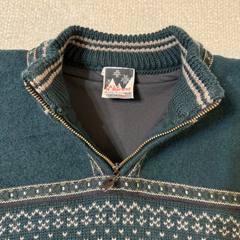 Dale of Norway Sport 90s Ski Sweater Wool Windstopper Gore Windproof Men Size L - Image 4 of 4