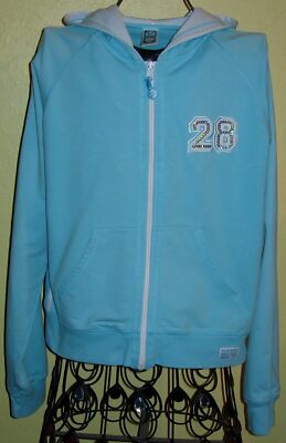22) turquoise colored ladies sweat jacket with hood size 170/176 Hehe & There Fresh
