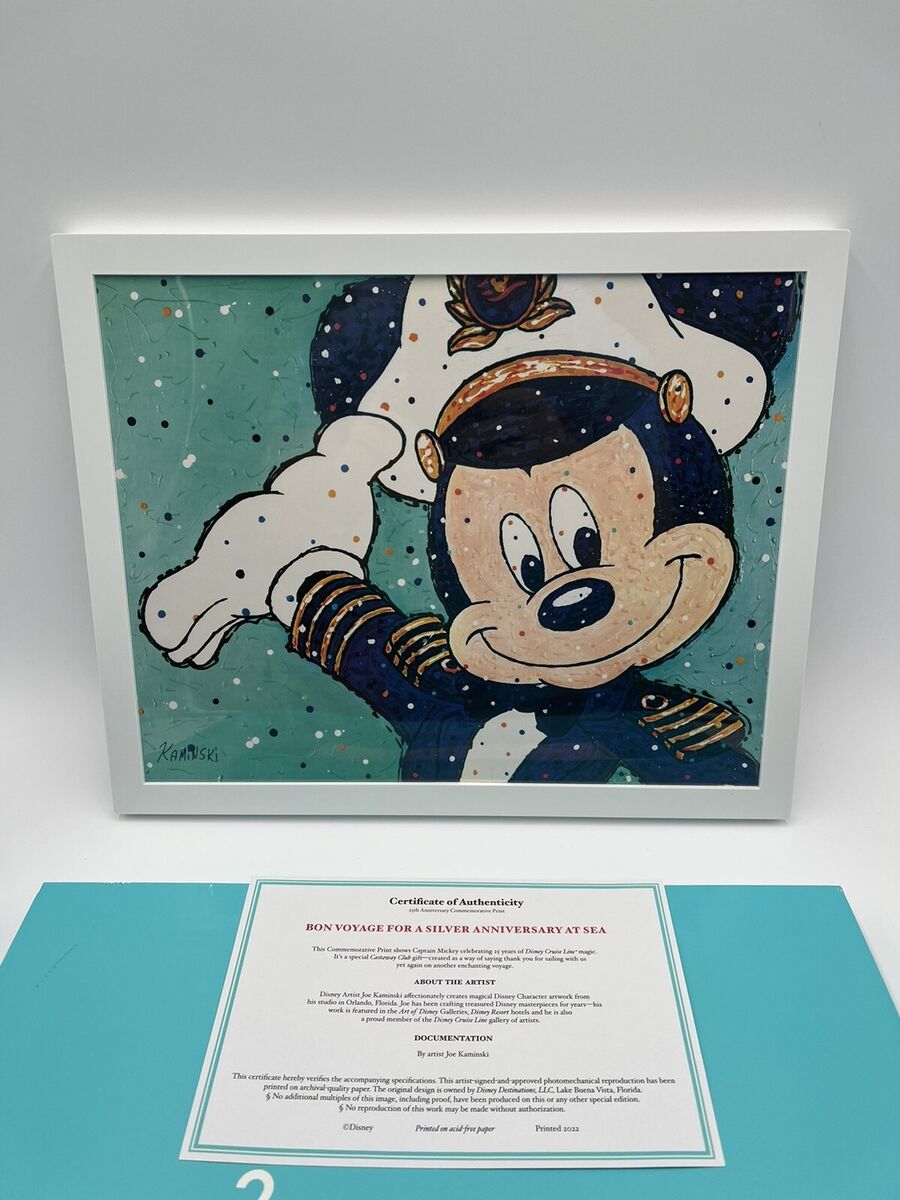 Disney Cruise Line Mickey Mouse framed Artwork by Joe Disney Cruise Line Mickey Mouse framed Artwork by Joe