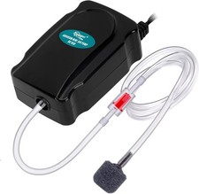 hygger Mini Aquarium Air Pump Kit Small Fish Tank Air Pump 1W for 2-20 Gallon Fi