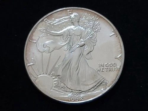 1992 $1 American Silver Eagle 1oz Fine Silver Coin NICE!
