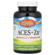 Carlson Labs Aces  Zn 120 Soft Gels Gluten-Free, Preservative-Free, Sugar-Free