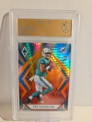 Tua Tagovailoa   Dolphins 2020 Panini Phoenix Fanatics Fire Burst RC Rookie #102