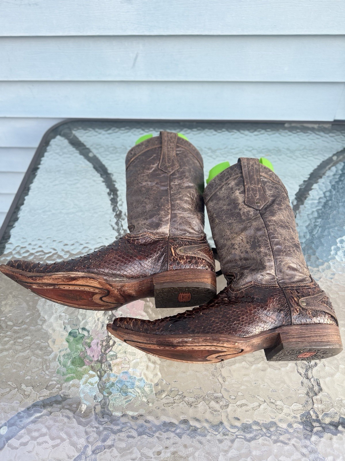 CUADRA PYTHON Brown Snakeskin Leather Western Cow… - image 7