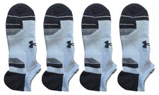 Image of 4 Pairs Under Armour UA Performance Tech NO SHOW Socks GRAY LARGE