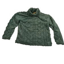 Eddie Bauer Women S Sage Green Cable Fleece Funnel Neck Pullover 1905755