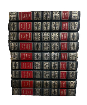 Nobel Prize Library 9 Vol Set (1971) Helvetia Press   Gilt Leatherette Classics