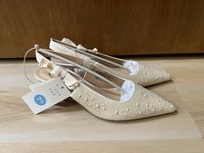 A New Day Women's Milan Pearl Slingback Heels Size 7.5 Ivory New