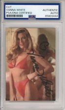 VANNA WHITE WHEEL OF FORTUNE SIGNED PLAYBOY RED LACE PHOTO PSA DNA COA AUTOGRAPH