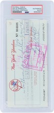 Willie Randolph New York Yankees Signed Check September 15, 1978 - PSA 84942941