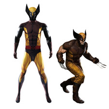 X-Men Brown Wolverine Cosplay Costume  Marvel Outfit
