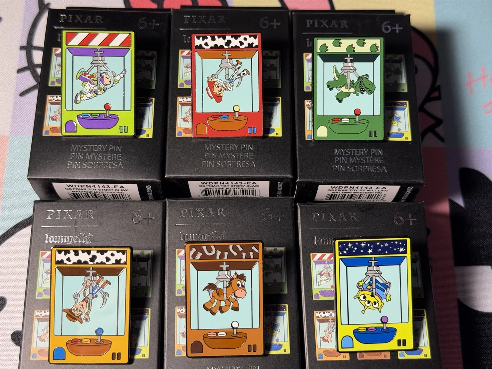 Loungefly Disney Pixar Toy Story Claw Machine Enamel Pin FULL COMPLETE SET