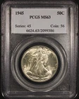 1945 Walking Liberty Half Dollar - 50c PCGS MS63 - Affordable Example!