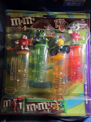 Vintage M&M's Minis Toy & Pop Extreme Sports Team Candy Dispenser Set Sealed NOS