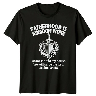 Vaterschaft ist Königreich Arbeit als Herren T-Shirt Bibelvers christlich Vatertag