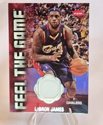 2008 Fleer LeBron James FG-LJ Feel The Game * : Game-Worn Jersey NBA Card RARE!