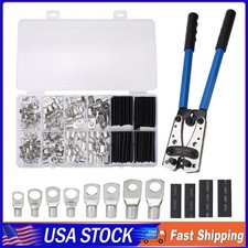New 280PCS Lugs Ring Terminals Bare Battery Welding Crimp Wire Connectors Kit
