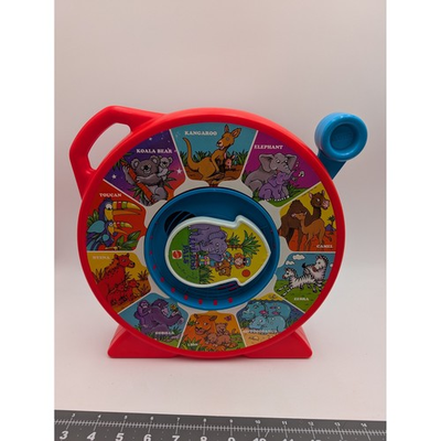 #ad Mattel See N Say Red Lil Zoo Pals Vintage 1989 Animal Sounds Toy Works $13.45