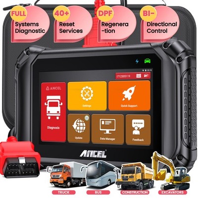 ANCEL V5 HD Heavy Duty Truck OBD2 Scanner BI-directional Diagnostic Tool DPF