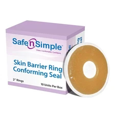 Safe N Simple Moldable Standard Wear Skin Barrier Ring No Flange 10 per Box