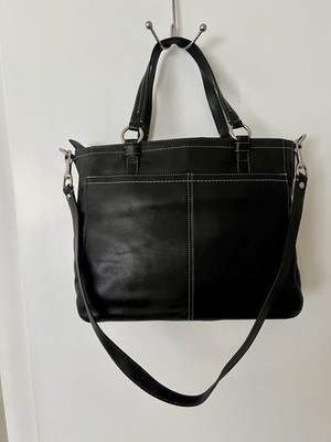 NWT COACH F14015 Chelsea Shoulder Satchel Tote Bag Black Soft