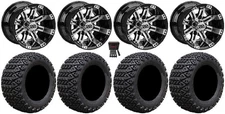 LSI Casino 10" Machined Golf Wheels 22x11-10 X-Trail Tires Yamaha