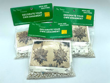 Vtg Merri Mac lot 3 ornament Kits Pearls beads Staradise Makes 6 star shaped NEW