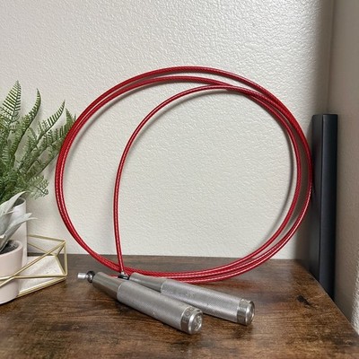 115'' ROGUE PRO JUMP ROPE Stainless Steel Red Silver Heavy Weighted Handles