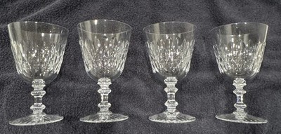 Set of 4 BACCARAT ARMAGNAC French Crystal Aprox 6  Tall Water Goblets Glasses