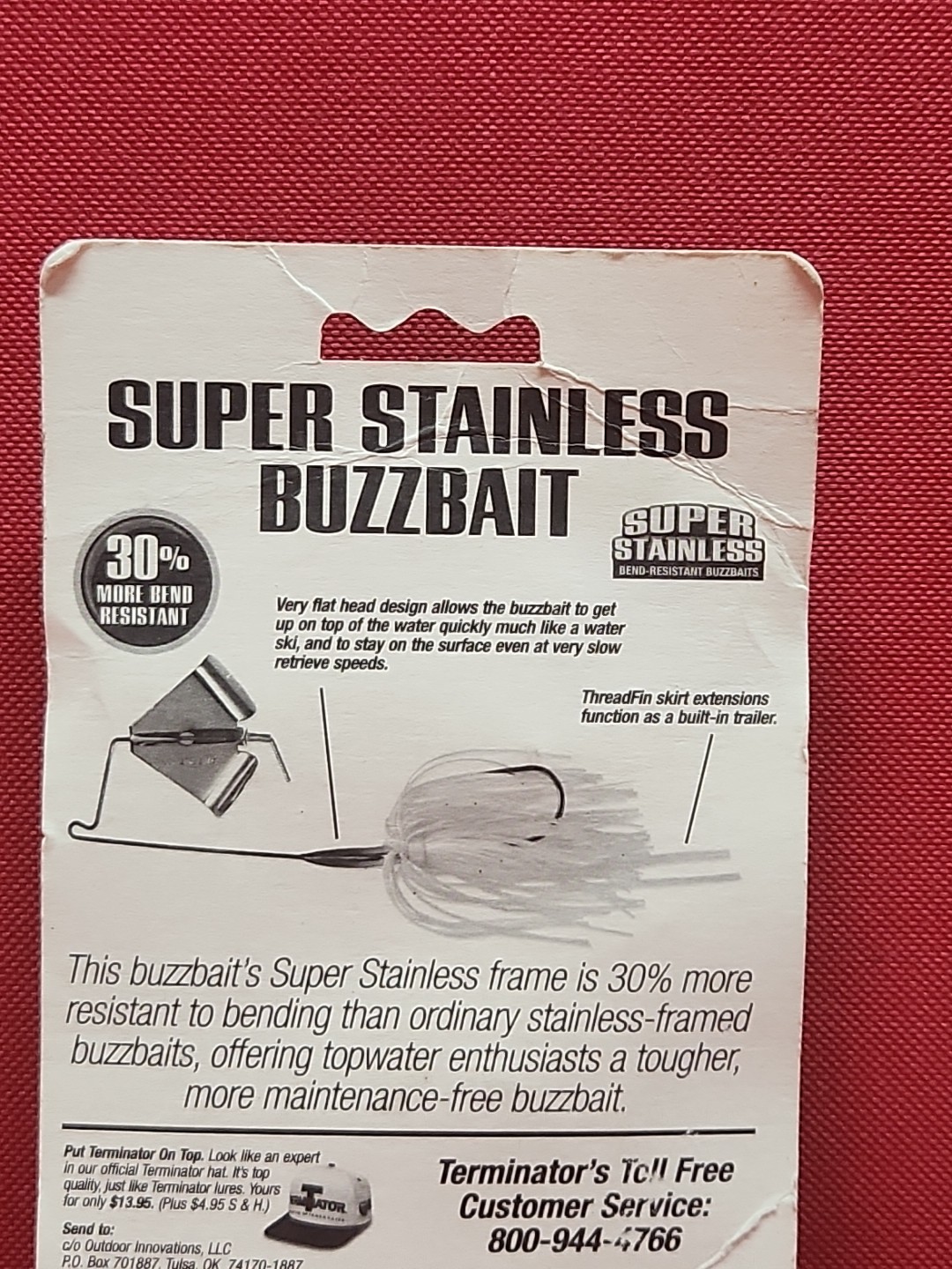 RARE Terminator SUPER STAINLESS Series 1/2 oz Original Buzzbait NEW Blue Glimmer - Image 9