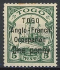 [77.381] Togo 1914 Rare MH VF signed Buhler stamp $1425 (Yv 33)