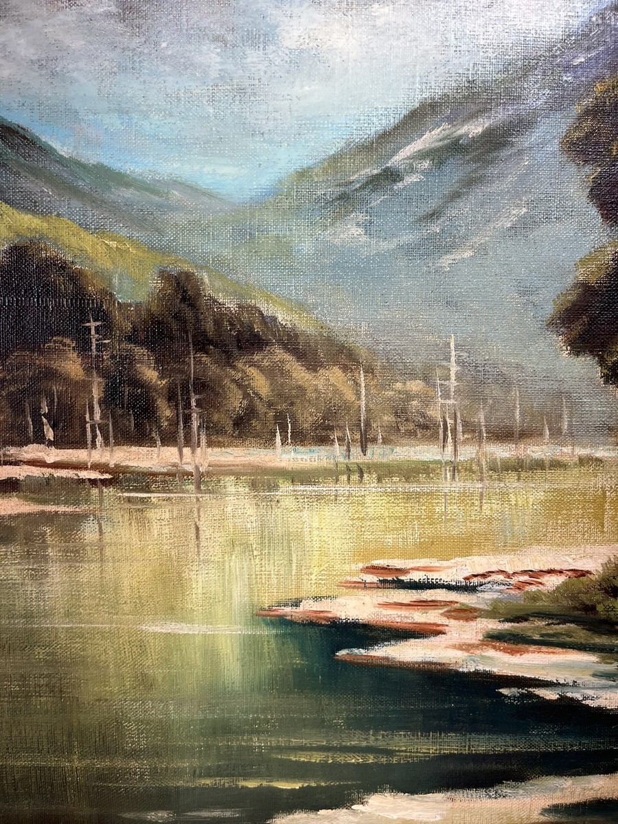KAORU TACHIBANA JAPAN RIVER MOUNTAINS LANDSCAPE VINTAGE JAPANESE
