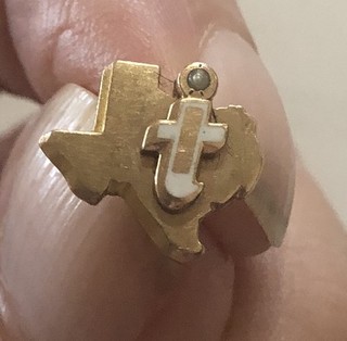 Vintage Texas Instruments 10K Gold Hat Jacket Tie Pin Excellent Condition!!