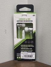 PUGS - 425 - Wired Earbuds w/ Mic 3.5mm Jack, Flat Tangle-Free Cable