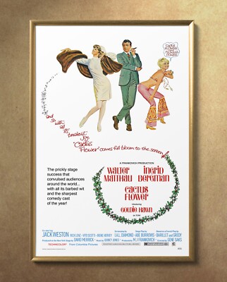 Cactus Flower Walter Matthau 1969 Movie Poster 24''x36'' Glossy Unframed 6909
