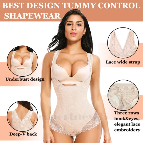 Damen Cincher Ganzkörpershaper Fajas Reductoras Colombianas Fitness Shapewear - Bild 7 von 22