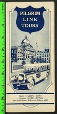 Vintage 1920s Pilgrim Line Car Tours New York Map Pictures Landmarks Brochure