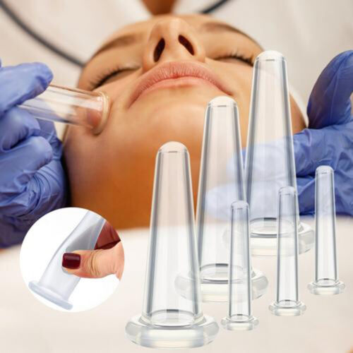 Eye Cupping Cupping Facial Set 6 Cups Soft For Home - Picture 1 of 7