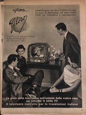 Pubblicità d'epoca reclame foglio pubblicitario a piena pagina intera Geloso Tv