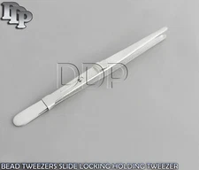 GEM & DIAMOND STONE TWEEZERS LOCKING JEWELRY TWEEZER SLIDE LOCK FINE TIP-A+ QLTY